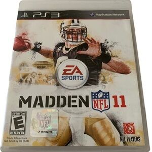 PS3 Madden 11 Disc Manual & Plastic Case Disc in Excellent Condition Tested OK